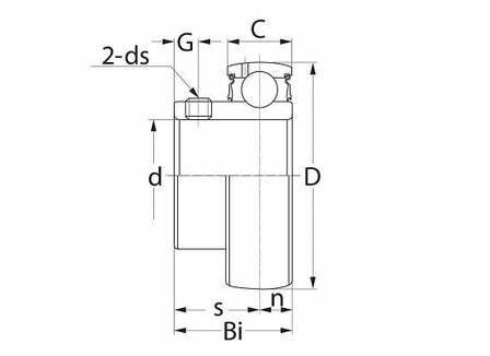 SB206 - FK spanlager (30x62x30)