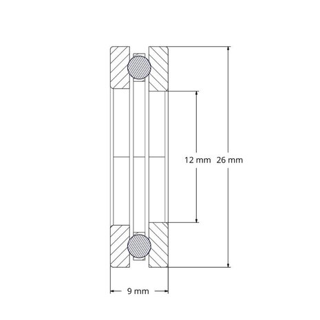 51101 - IBB kogeltaatslager (12x26x9)