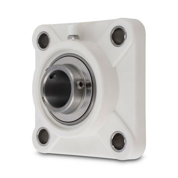 SS UCFPL 204 - IBB rvs wit kunststof lagerblok 20 mm