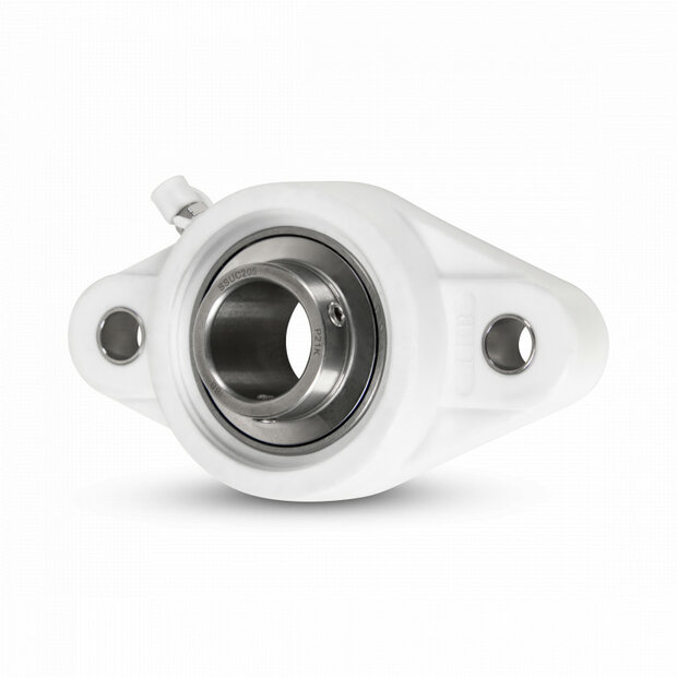 SS UCFLPL 201 - IBB rvs wit kunststof flenslagerblok 12 mm
