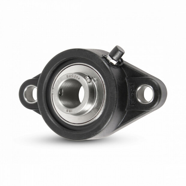 SS UCFLPL 201 - IBB rvs zwart kunststof flenslagerblok 12 mm