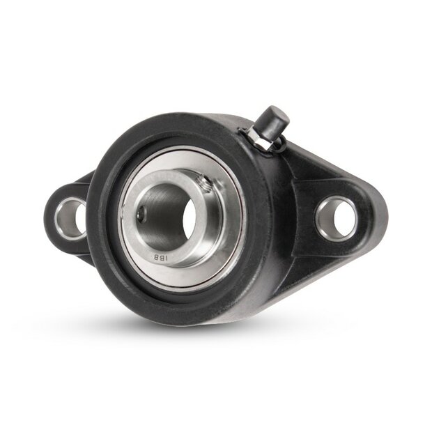 SS UCFLPL 206 - IBB rvs zwart kunststof lagerblok 30 mm