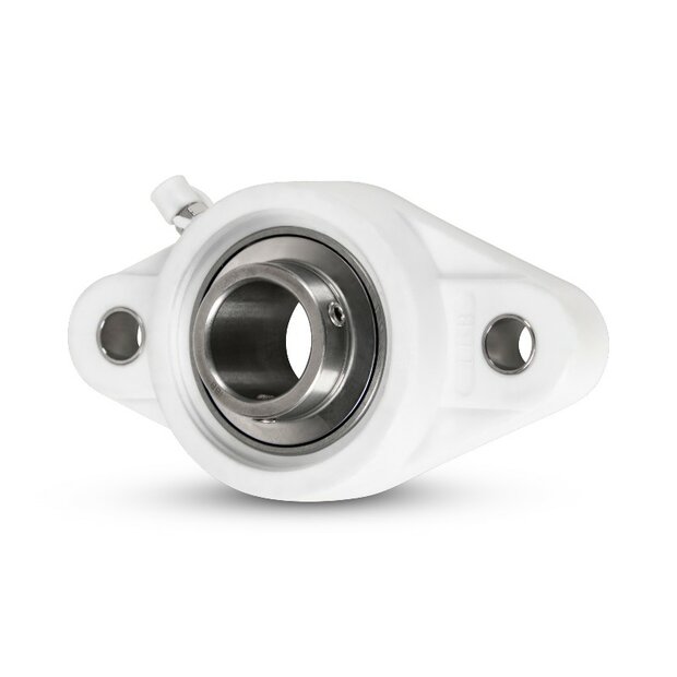 SS UCFLPL 208 - IBB rvs wit kunststof lagerblok 40 mm