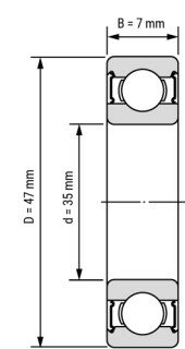6807 ZZ - IBB kogellager (35x47x7)
