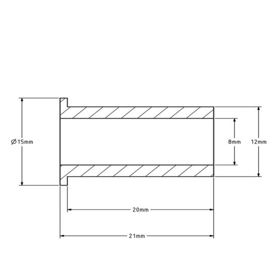 Asbus (T) 12x8-21 - Dubbel kogellager