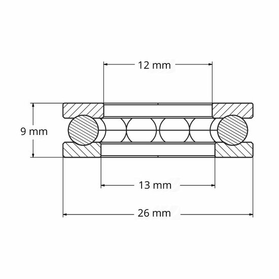 51101 - IBB kogeltaatslager (12x26x9)