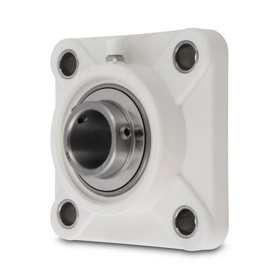 SS UCFPL 203 - IBB rvs wit kunststof lagerblok 17 mm