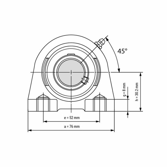 UCPA 202 - IBB staand lagerblok 15 mm