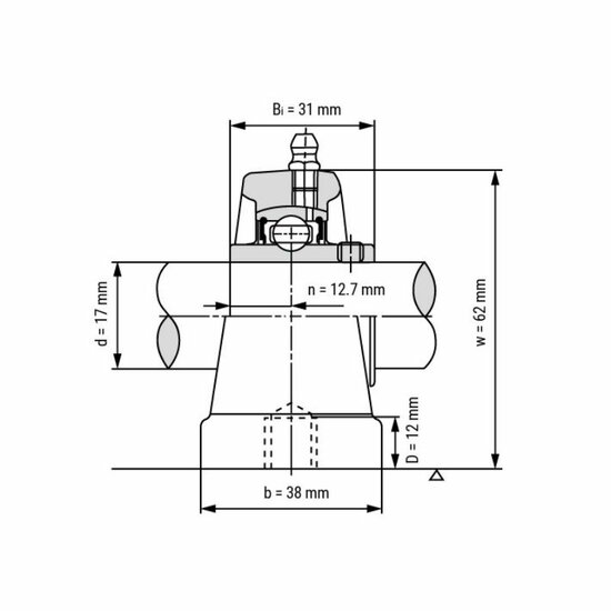 UCPA 203 - IBB staand lagerblok 17 mm