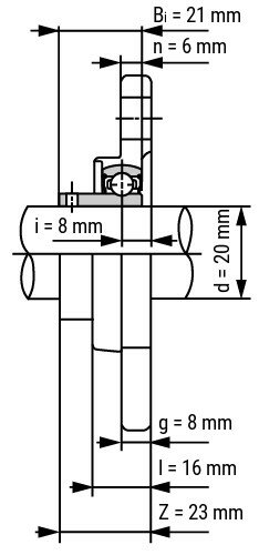 KFL 004 - IBB flenslagerblok 20 mm