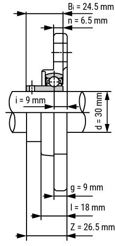 KFL 006 - IBB flenslagerblok 30 mm