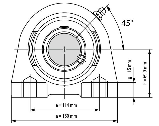 UCPA 212 - IBB staand lagerblok 60 mm