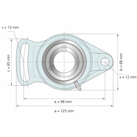 UCFA 205 - IBB flenslagerblok 25 mm