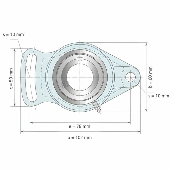 UCFA 203 - IBB flenslagerblok 17 mm