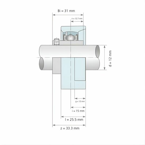 UCFA 201 - IBB flenslagerblok 12 mm