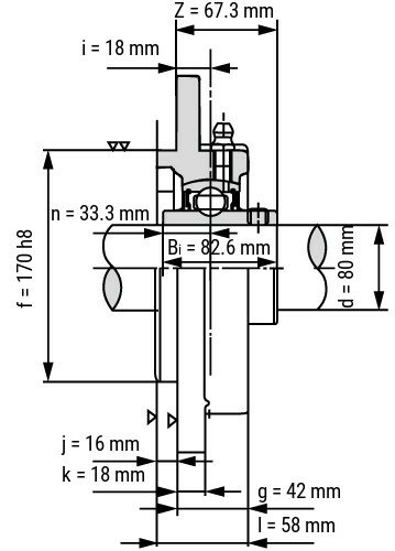 UCFC 216 - IBB flenslagerblok 80 mm