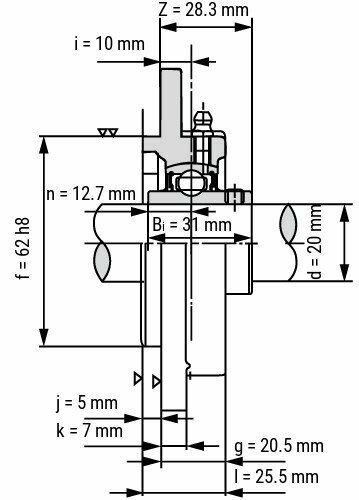 UCFC 204 afmetingen tekening doorsnede