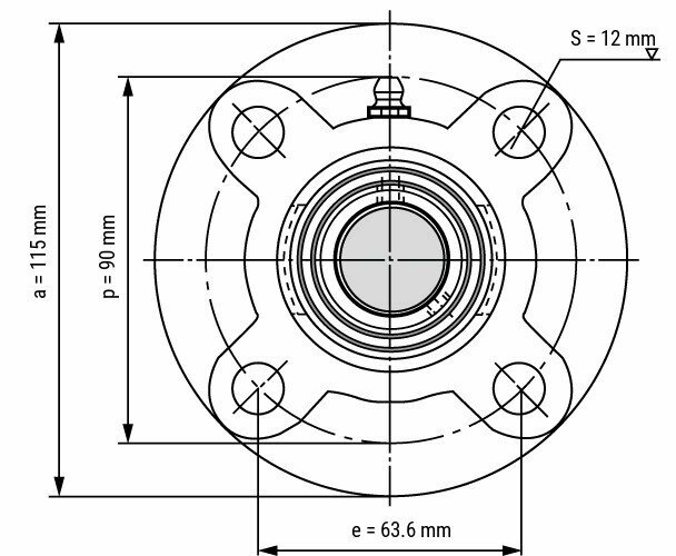 UCFC 205 afmetingen tekening vooraanzicht