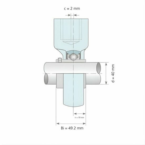 UCHE 208 afmetingen tekening vooraanzicht