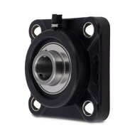 SS UCFPL 204 - IBB rvs zwart kunststof flenslager 20 mm