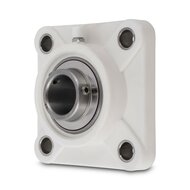 SS UCFPL 201 - IBB rvs wit kunststof lagerblok 12 mm