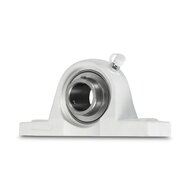 SS UCPPL 208 - IBB rvs wit kunststof lagerblok 40 mm