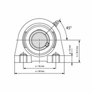 SS UCPAPL 205 - IBB rvs lagerblok 25 mm