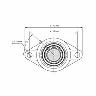 SS UCFLPL 207 - IBB rvs wit kunststof lagerblok 35 mm