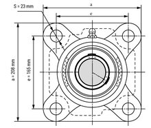 UCF 216 - IBB vierkant lagerblok 80 mm