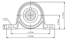KP 003 - IBB staand lagerblok 17 mm