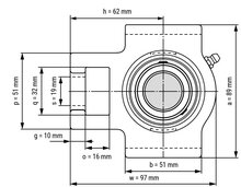 UCT 205 - IBB spanlagerblok 25 mm