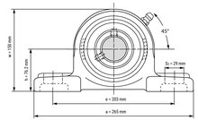 UCP 213 - IBB staand lagerblok 65 mm