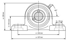 SS UCP 218 - IBB rvs lagerblok 90 mm