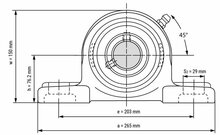 SS UCP 213 - IBB rvs lagerblok 65 mm