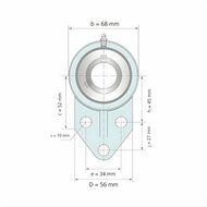 UCFB 205 - IBB flenslagerblok 25 mm