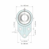 UCFB 209 - IBB flenslagerblok 45 mm