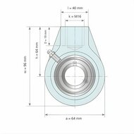 UCHE 203 - IBB spanlagerblok 17 mm