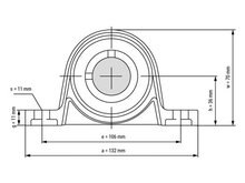 SS UP 006 - IBB rvs lagerblok 30 mm met excenterring